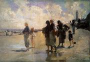 John Singer Sargent THe Oyster Gatherers of Cancale USA oil painting artist